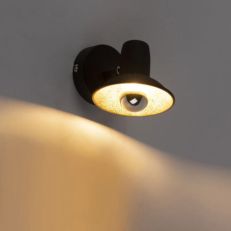 Am billigsten ⭐ QAZQA Design Wand- und Deckenstrahler schwarz mit Gold 1-Licht - Avril 🔔 12 Am billigsten ⭐ QAZQA Design Wand- und Deckenstrahler schwarz mit Gold 1-Licht - Avril 🔔 – Bild 12