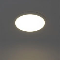 Bestes Angebot 😍 QAZQA Deckenleuchte weiß 40 cm inkl. LED 3-stufig dimmbar IP44 - Steve 🌟 -Deckenleuchten Verkaufs-Shop 8476 102739 8