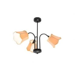 Budget ✨ QAZQA Klassische Deckenlampe schwarz mit Lampenschirm gold 3-flammig - Nona 🛒 -Deckenleuchten Verkaufs-Shop 8486 104398 4