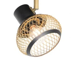 Budget ✔️ QAZQA Modernes Punktschwarz mit Gold 2-Licht - Lucas 🥰 -Deckenleuchten Verkaufs-Shop 8488 105154 5