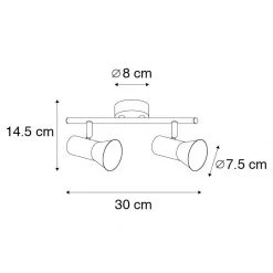 Budget 🔥 QAZQA Deckenstrahler Stahl dreh- und schwenkbar - Karin 2 🎁 13 Budget 🔥 QAZQA Deckenstrahler Stahl dreh- und schwenkbar - Karin 2 🎁 -Deckenleuchten Verkaufs-Shop 8500 92935 3
