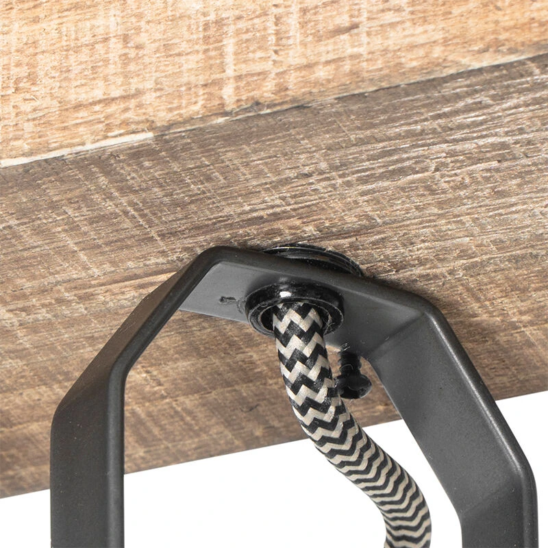 Rabatt 🌟 QAZQA Ländliche Deckenlampe schwarz mit Holz 3-flammig - Jelle 😉 7 Rabatt 🌟 QAZQA Ländliche Deckenlampe schwarz mit Holz 3-flammig - Jelle 😉 – Bild 7