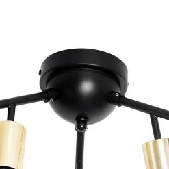 Blitzangebot ⌛ QAZQA Moderne Deckenlampe Schwarz mit Gold 12 Lichter - Juul 👏 -Deckenleuchten Verkaufs-Shop 8536 104776 5