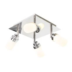 Blitzangebot ✨ QAZQA Moderne badkamer spot staal 4-lichts IP44 - Japie 🎁 -Deckenleuchten Verkaufs-Shop 8547 105908 6