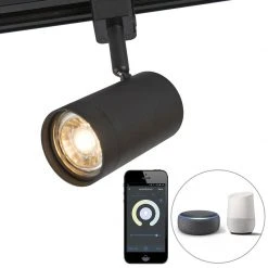 Rabatt 🛒 QAZQA Smart railspot zwart 1-fase incl. Wifi GU10 - Jeana 🧨