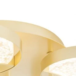 Großhandel 🔔 QAZQA Deckenleuchte Gold 42 cm inkl. LED 3-stufig dimmbar - Patrick 👏 -Deckenleuchten Verkaufs-Shop 8572 104513 6