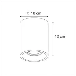 Billig 🤩 QAZQA Ländlicher runder Aufbaustraher Beton - Deep 🌟 -Deckenleuchten Verkaufs-Shop 8587 95023 4