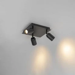 Schlussverkauf ✨ QAZQA Professional Moderner Spot schwarz quadratisch 3-Licht IP44 - Ducha 🎉 -Deckenleuchten Verkaufs-Shop 8588 105235 11