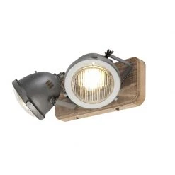 Beste Bewertungen von 😍 QAZQA Industriespot Stahl mit Holz kippbar 2-Licht - Emado 🛒 -Deckenleuchten Verkaufs-Shop 8590 96669 2