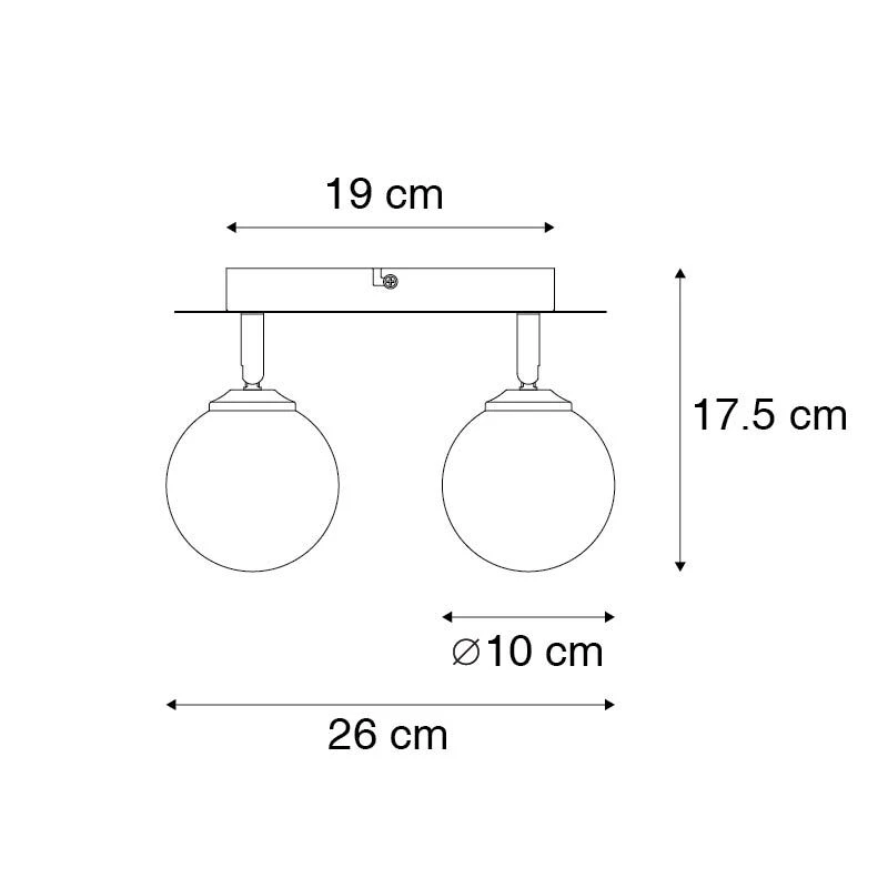 Brandneu 🎉 QAZQA Spot schwarz mit goldenen 2 Lichtern - Athens Wire 🧨 5 Brandneu 🎉 QAZQA Spot schwarz mit goldenen 2 Lichtern - Athens Wire 🧨 – Bild 5