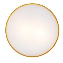 Bestpreis 💯 QAZQA Plafondlamp oker 40 cm met gouden binnenkant - Drum ⌛ -Deckenleuchten Verkaufs-Shop 8597 105484 6
