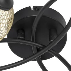 Top 10 ⌛ QAZQA Moderne Deckenleuchte schwarz mit goldenen 6-Lichtern - Athens Wire 🧨 -Deckenleuchten Verkaufs-Shop 8598 103146 7
