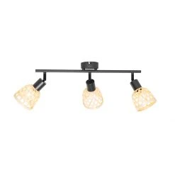 Brandneu 🎉 QAZQA Orientalischer Spot schwarz mit Bambus 3-flammig - Rayan 👏 19 Brandneu 🎉 QAZQA Orientalischer Spot schwarz mit Bambus 3-flammig - Rayan 👏 -Deckenleuchten Verkaufs-Shop 8634 105626 7