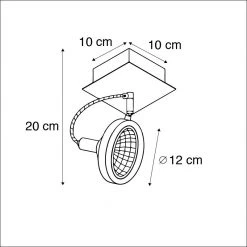 Am billigsten ⌛ QAZQA Design Spot schwarz 1-Licht verstellbar - Nox 🧨 -Deckenleuchten Verkaufs-Shop 8637 95795 3