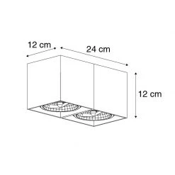 Rabatt ❤️ QAZQA Design Spot schwarz rechteckig 2-flammig - Box 🌟 17 Rabatt ❤️ QAZQA Design Spot schwarz rechteckig 2-flammig - Box 🌟 -Deckenleuchten Verkaufs-Shop 8642 104785 3