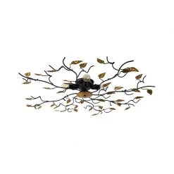 Aktion 🌟 QAZQA Vintage plafondlamp zwart met goud 80 cm 4-lichts - Foglie ⭐ -Deckenleuchten Verkaufs-Shop 8649 105994 10