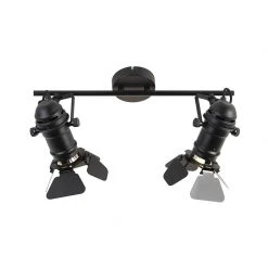 Aktion 🔔 QAZQA Industriestrahler schwarz 2-Licht mit Ventilen - Film 🎉 -Deckenleuchten Verkaufs-Shop 8676 96896 6