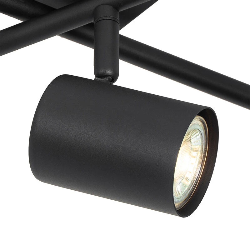 Neu ❤️ QAZQA Moderne Deckenleuchte schwarz 5-flammig verstellbar - Jeana 🔥 2 Neu ❤️ QAZQA Moderne Deckenleuchte schwarz 5-flammig verstellbar - Jeana 🔥 – Bild 2