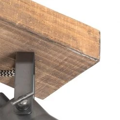 Angebote 👍 QAZQA Ländlicher Fleck schwarz mit Holz 2-flammig - Jelle 🔔 -Deckenleuchten Verkaufs-Shop 8686 103993 4