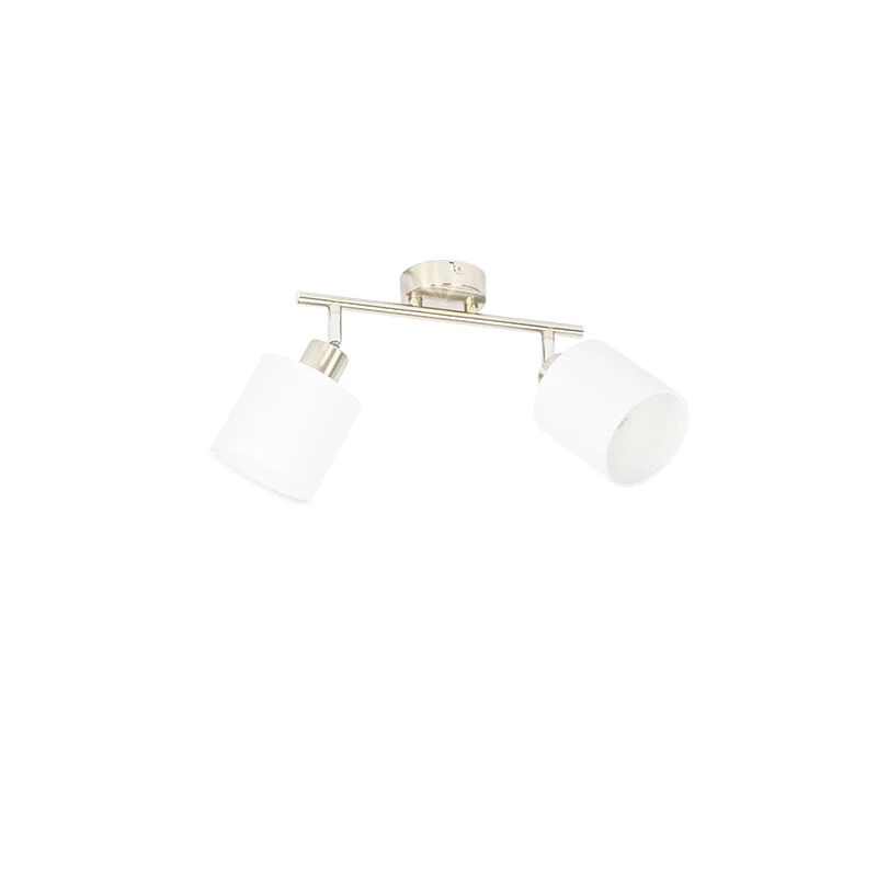 Aktion 🌟 QAZQA Deckenstrahler Stahl mit weißem Schirm 2-Licht verstellbar - Hetta 🥰 9 Aktion 🌟 QAZQA Deckenstrahler Stahl mit weißem Schirm 2-Licht verstellbar - Hetta 🥰 – Bild 9