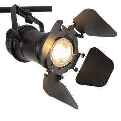 Aktion 🔔 QAZQA Industriestrahler schwarz 2-Licht mit Ventilen - Film 🎉 -Deckenleuchten Verkaufs-Shop 8687 96896 3