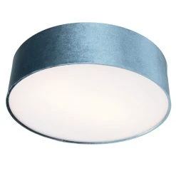 Brandneu 🥰 QAZQA Plafondlamp blauw 40 cm met gouden binnenkant - Drum ✨ -Deckenleuchten Verkaufs-Shop 8693 105485 5
