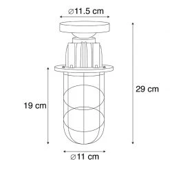 Aktion 🌟 QAZQA Industrielle Deckenleuchte Beton - Mighty 👍 -Deckenleuchten Verkaufs-Shop 8699 97853 4