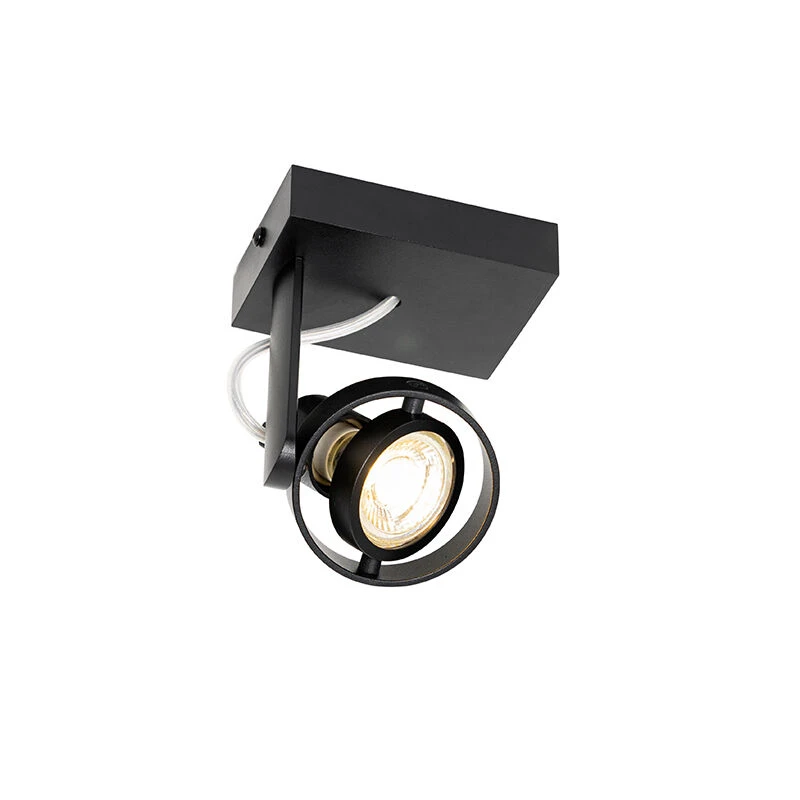 Auslauf ✨ QAZQA Moderne spot zwart - Master 50 😀 2 Auslauf ✨ QAZQA Moderne spot zwart - Master 50 😀 – Bild 2