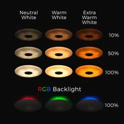 Aktion 😍 Shada Smarte Deckenleuchte weiß inkl. LED mit Lautsprecheroption - Clara 🤩 -Deckenleuchten Verkaufs-Shop 8702 105590 22