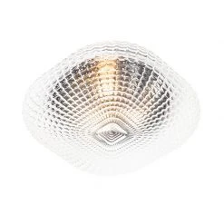 Aktion ⭐ QAZQA Klassische Deckenleuchte schwarz mit Klarglas 40 cm IP44 - Damian 🎁 -Deckenleuchten Verkaufs-Shop 8708 104983 7