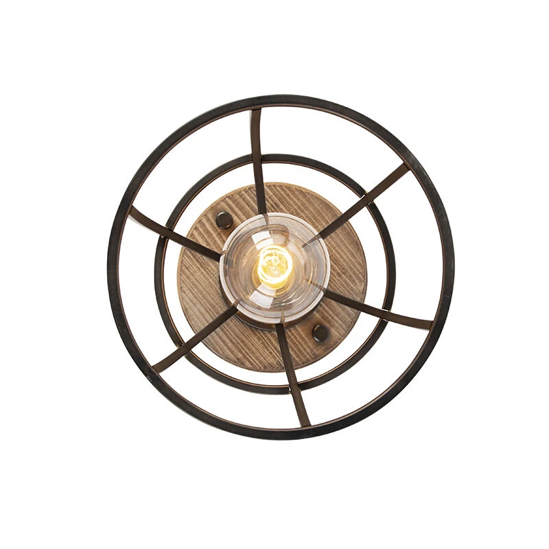 Coupon 🔔 QAZQA Industriedeckenleuchte schwarz mit Holz - Arthur 🤩 10 Coupon 🔔 QAZQA Industriedeckenleuchte schwarz mit Holz - Arthur 🤩 – Bild 10