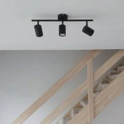 Brandneu 🎁 QAZQA Industriestrahler schwarz kippbar - Jeana 3 👍 -Deckenleuchten Verkaufs-Shop 8712 93287 9