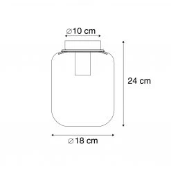 Schlussverkauf 🎁 QAZQA Design Deckenleuchte schwarz mit Rauchglas - Bliss 🛒 -Deckenleuchten Verkaufs-Shop 8717 103334 3