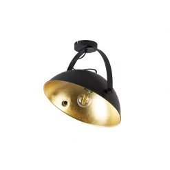 Angebote ⭐ QAZQA Industrielle Deckenleuchte schwarz mit Gold verstellbar - Magnax ⌛ -Deckenleuchten Verkaufs-Shop 8718 102506 13