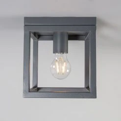 Coupon ❤️ QAZQA Industriedeckenleuchte anthrazit - Cage 1 🎉 -Deckenleuchten Verkaufs-Shop 8724 93353 2