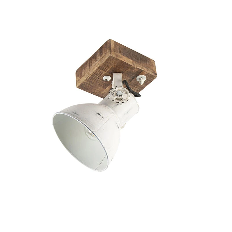 Budget 🥰 QAZQA Industriespot weiß mit Mangoholz 18 cm - Mangos 🧨 13 Budget 🥰 QAZQA Industriespot weiß mit Mangoholz 18 cm - Mangos 🧨 – Bild 13