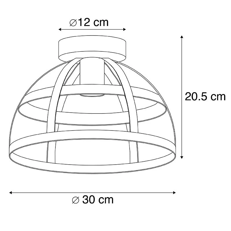 Bestpreis 😀 QAZQA Industrielle Deckenleuchte schwarz - Boula 🎁 5 Bestpreis 😀 QAZQA Industrielle Deckenleuchte schwarz - Boula 🎁 – Bild 5