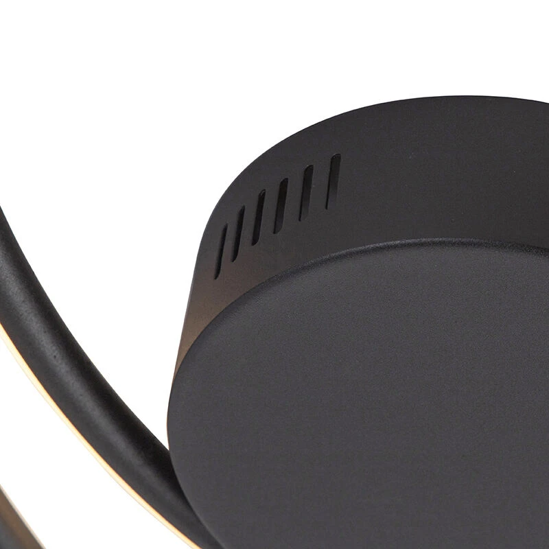 Brandneu ❤️ QAZQA Design Deckenleuchte schwarz inkl. LED 3-stufig dimmbar - Rowan 🔔 3 Brandneu ❤️ QAZQA Design Deckenleuchte schwarz inkl. LED 3-stufig dimmbar - Rowan 🔔 – Bild 3