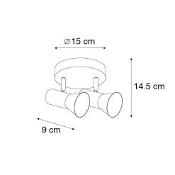 Beste Bewertungen von 🛒 QAZQA Deckenstrahler bronze dreh- und schwenkbar - Karin 2 ⌛ -Deckenleuchten Verkaufs-Shop 8756 92939 3