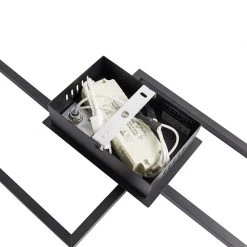 Angebote 👏 QAZQA Deckenleuchte schwarz 110 cm inkl. LED 3-Stufen dimmbar - Plazas Novo 😉 -Deckenleuchten Verkaufs-Shop 8778 102926 12