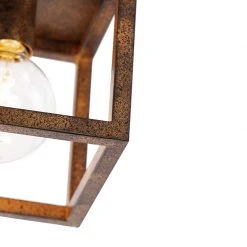 Am billigsten 🎉 QAZQA Industrielle Deckenleuchte rostbraun - Käfig ⭐ -Deckenleuchten Verkaufs-Shop 8791 103478 3