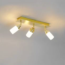 Budget 👏 QAZQA Moderne badkamer spot staal 3-lichts IP44 - Japie 😍 -Deckenleuchten Verkaufs-Shop 8793 105915 9