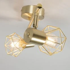 Angebote 🧨 QAZQA Art Deco Spot Messing dreh- und neigbar - Mosh 2 👍 15 Angebote 🧨 QAZQA Art Deco Spot Messing dreh- und neigbar - Mosh 2 👍 -Deckenleuchten Verkaufs-Shop 8831 93945 5