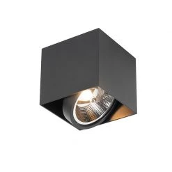 Blitzangebot 😍 QAZQA Professional Design-Spot schwarzes Quadrat AR111 - Box 👏