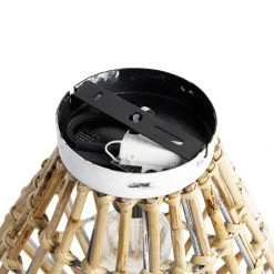 Schlussverkauf 🧨 QAZQA Ländliche Deckenlampe Bambus mit Weiß - Canna Diamond 😍 -Deckenleuchten Verkaufs-Shop 8836 104913 8