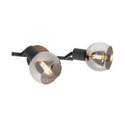 Besorgen 🔥 QAZQA Deckenleuchte schwarz mit Rauchglas und Holz 2-flammig - Vidro 👍 15 Besorgen 🔥 QAZQA Deckenleuchte schwarz mit Rauchglas und Holz 2-flammig - Vidro 👍 -Deckenleuchten Verkaufs-Shop 8851 105596 2