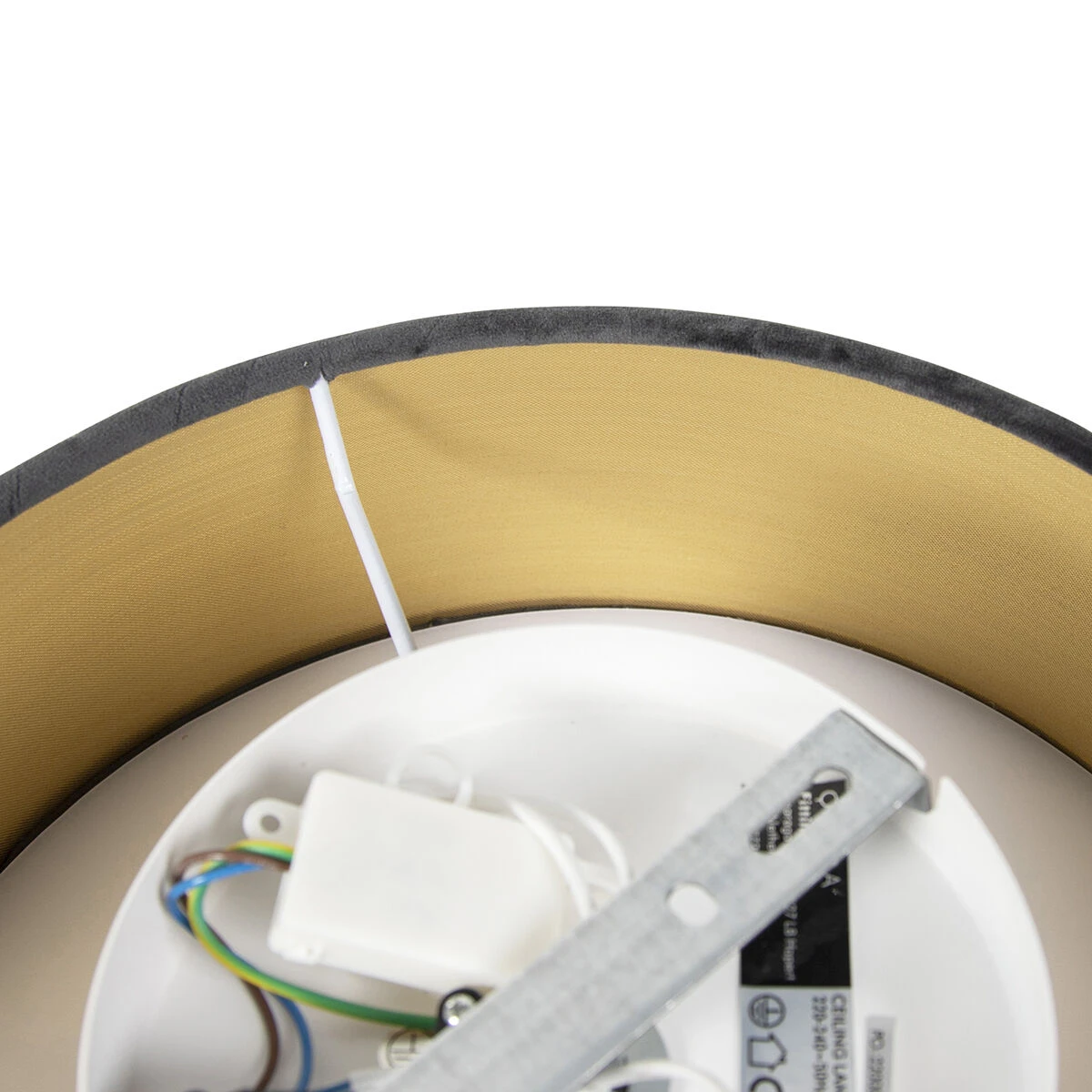 Top 10 🎁 QAZQA Deckenleuchte grau 30 cm mit goldener Innenseite - Drum ⭐ 8 Top 10 🎁 QAZQA Deckenleuchte grau 30 cm mit goldener Innenseite - Drum ⭐ – Bild 8