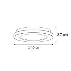 Bestes Angebot 😍 QAZQA Deckenleuchte weiß 40 cm inkl. LED 3-stufig dimmbar IP44 - Steve 🌟 -Deckenleuchten Verkaufs-Shop 8867 102739 4