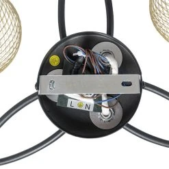 Top 10 ⌛ QAZQA Moderne Deckenleuchte schwarz mit goldenen 6-Lichtern - Athens Wire 🧨 -Deckenleuchten Verkaufs-Shop 8875 103146 10