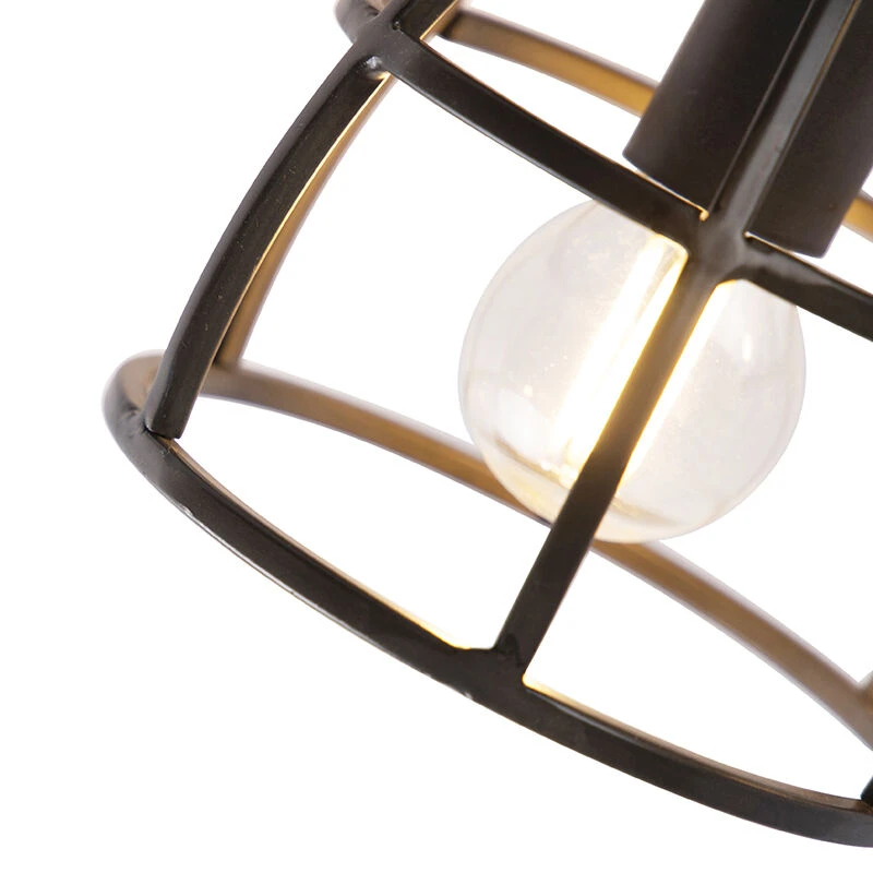 Auslauf 👍 QAZQA Industriestrahler schwarz mit Holz verstellbar 2-Licht - Arthur ❤️ 8 Auslauf 👍 QAZQA Industriestrahler schwarz mit Holz verstellbar 2-Licht - Arthur ❤️ – Bild 8